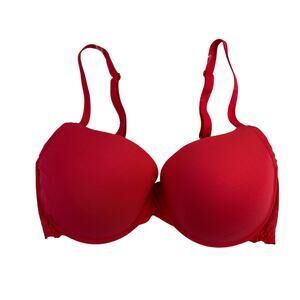 Natori Women's Size 34D Red Lightly Padded Contour Push-Up Bra‎ *